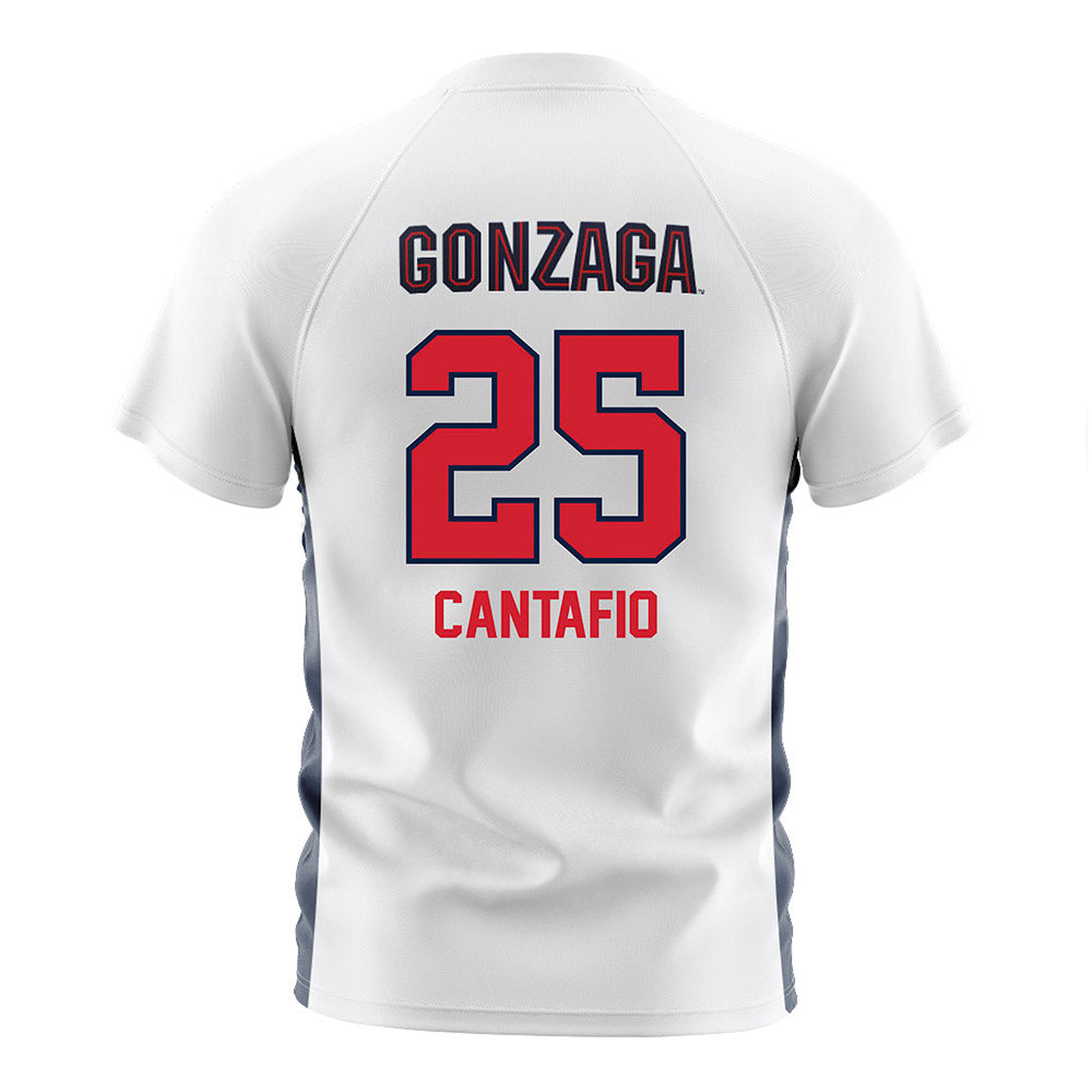 Gonzaga - NCAA Men's Soccer : Dylan Cantafio - White Soccer Jersey-1