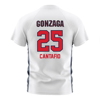 Gonzaga - NCAA Men's Soccer : Dylan Cantafio - White Soccer Jersey-1