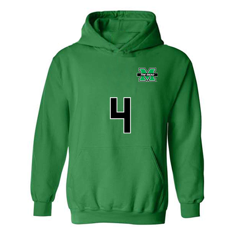 Marshall - NCAA Men's Soccer : Thiago Apolinario Pereira - Generic Shersey Hooded Sweatshirt-0