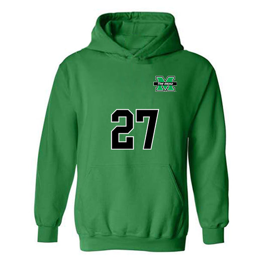 Marshall - NCAA Women's Soccer : Ruby Johnson - Generic Shersey Hooded Sweatshirt-0