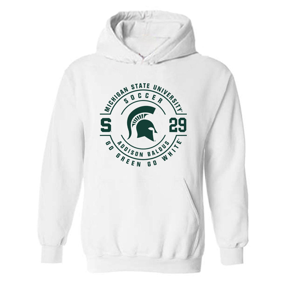 Michigan State - NCAA Women's Soccer : Addison Baldus - Classic Fashion Shersey Hooded Sweatshirt-0