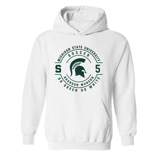 Michigan State - NCAA Men's Soccer : Brandon Munson - Classic Fashion Shersey Hooded Sweatshirt-0