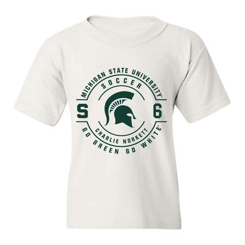 Michigan State - NCAA Men's Soccer : Charlie Norkett - Classic Fashion Shersey Youth T-Shirt-0