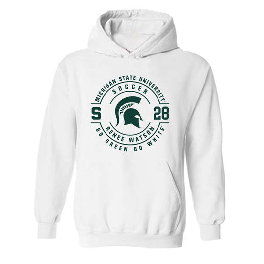 Michigan State - NCAA Women's Soccer : Renee Watson - Classic Fashion Shersey Hooded Sweatshirt-0