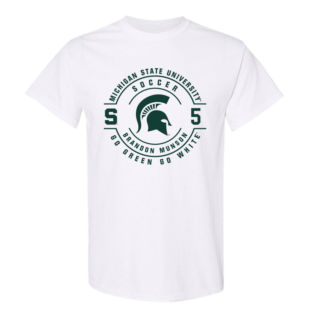 Michigan State - NCAA Men's Soccer : Brandon Munson - Classic Fashion Shersey T-Shirt-0