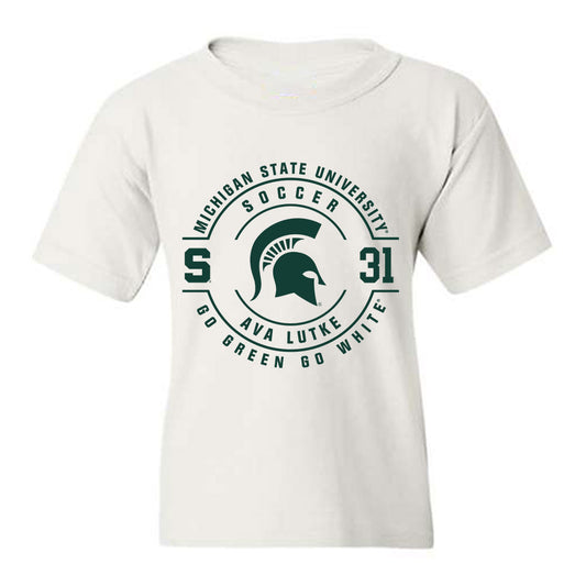 Michigan State - NCAA Women's Soccer : Ava Lutke - Classic Fashion Shersey Youth T-Shirt-0