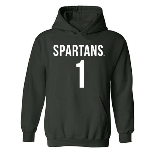Michigan State - NCAA Men's Soccer : Jake Grekowicz - Replica Shersey Hooded Sweatshirt-0