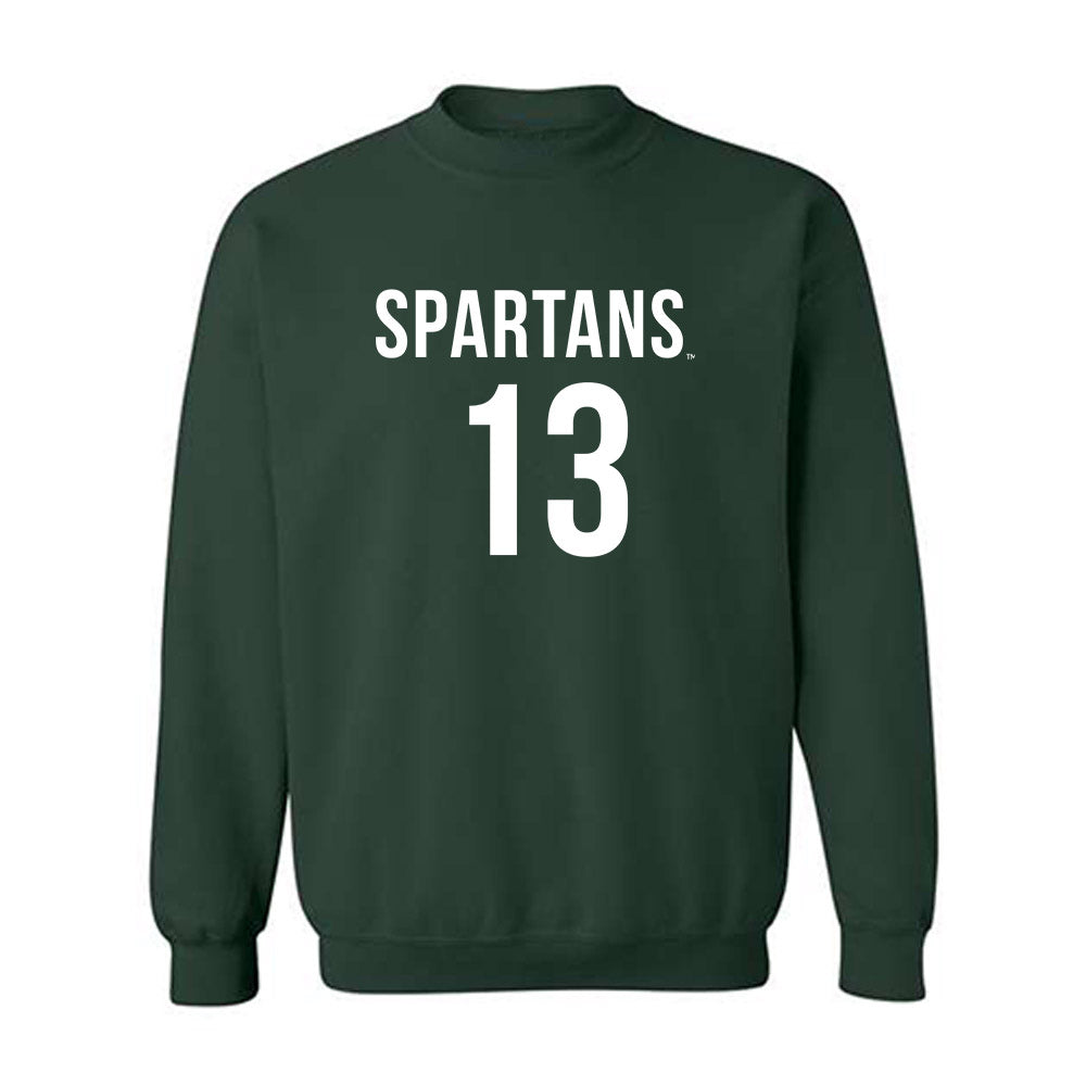 Michigan State - NCAA Women's Soccer : LJ Pearcy - Replica Shersey Crewneck Sweatshirt-0