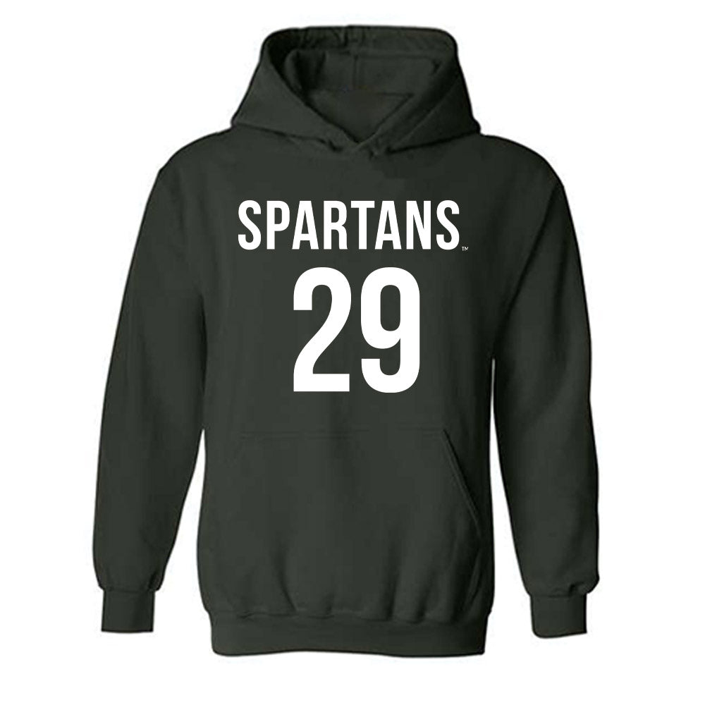 Michigan State - NCAA Women's Soccer : Addison Baldus - Replica Shersey Hooded Sweatshirt-0