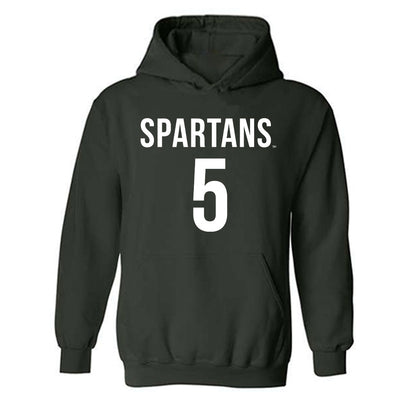 Michigan State - NCAA Men's Soccer : Brandon Munson - Replica Shersey Hooded Sweatshirt-0