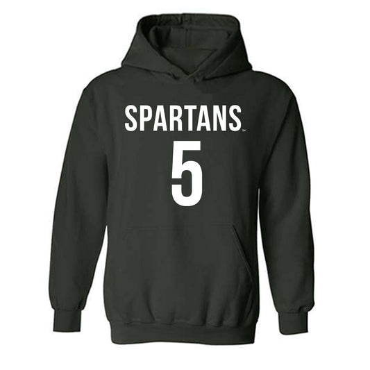 Michigan State - NCAA Men's Soccer : Brandon Munson - Replica Shersey Hooded Sweatshirt-0