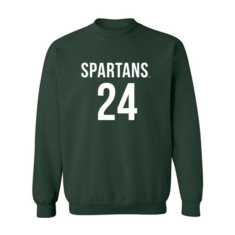 Michigan State - NCAA Men's Soccer : Mohamed Saad - Replica Shersey Crewneck Sweatshirt-0