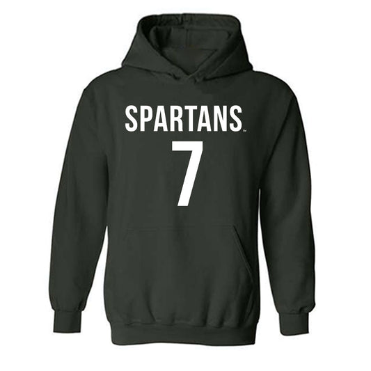 Michigan State - NCAA Men's Soccer : Aidan Phelan - Replica Shersey Hooded Sweatshirt-0