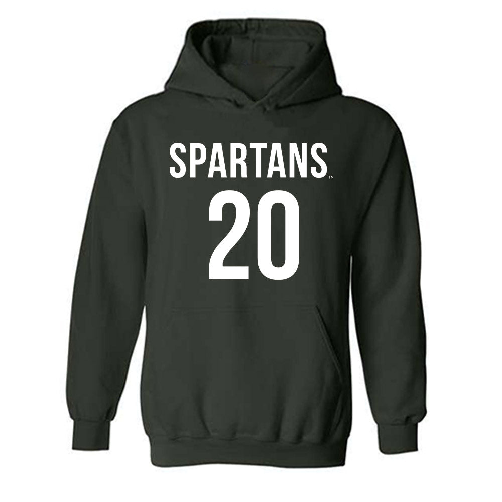 Michigan State - NCAA Women's Soccer : Shelby Vaughn - Replica Shersey Hooded Sweatshirt-0