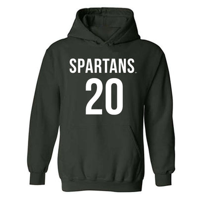 Michigan State - NCAA Women's Soccer : Shelby Vaughn - Replica Shersey Hooded Sweatshirt-0