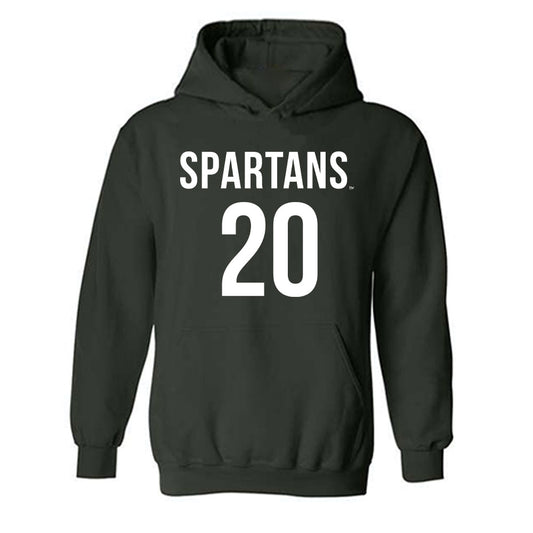 Michigan State - NCAA Women's Soccer : Shelby Vaughn - Replica Shersey Hooded Sweatshirt-0