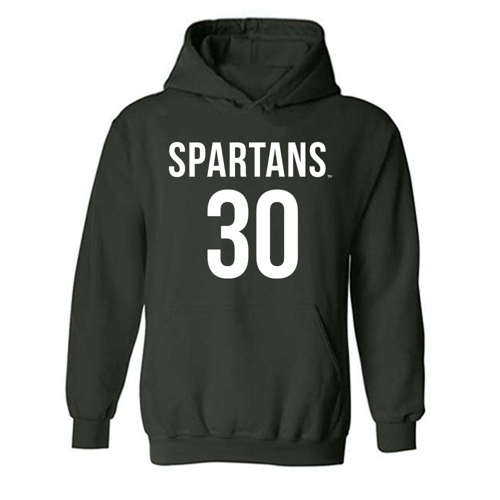 Michigan State - NCAA Men's Soccer : Ezra Horlings - Replica Shersey Hooded Sweatshirt-0