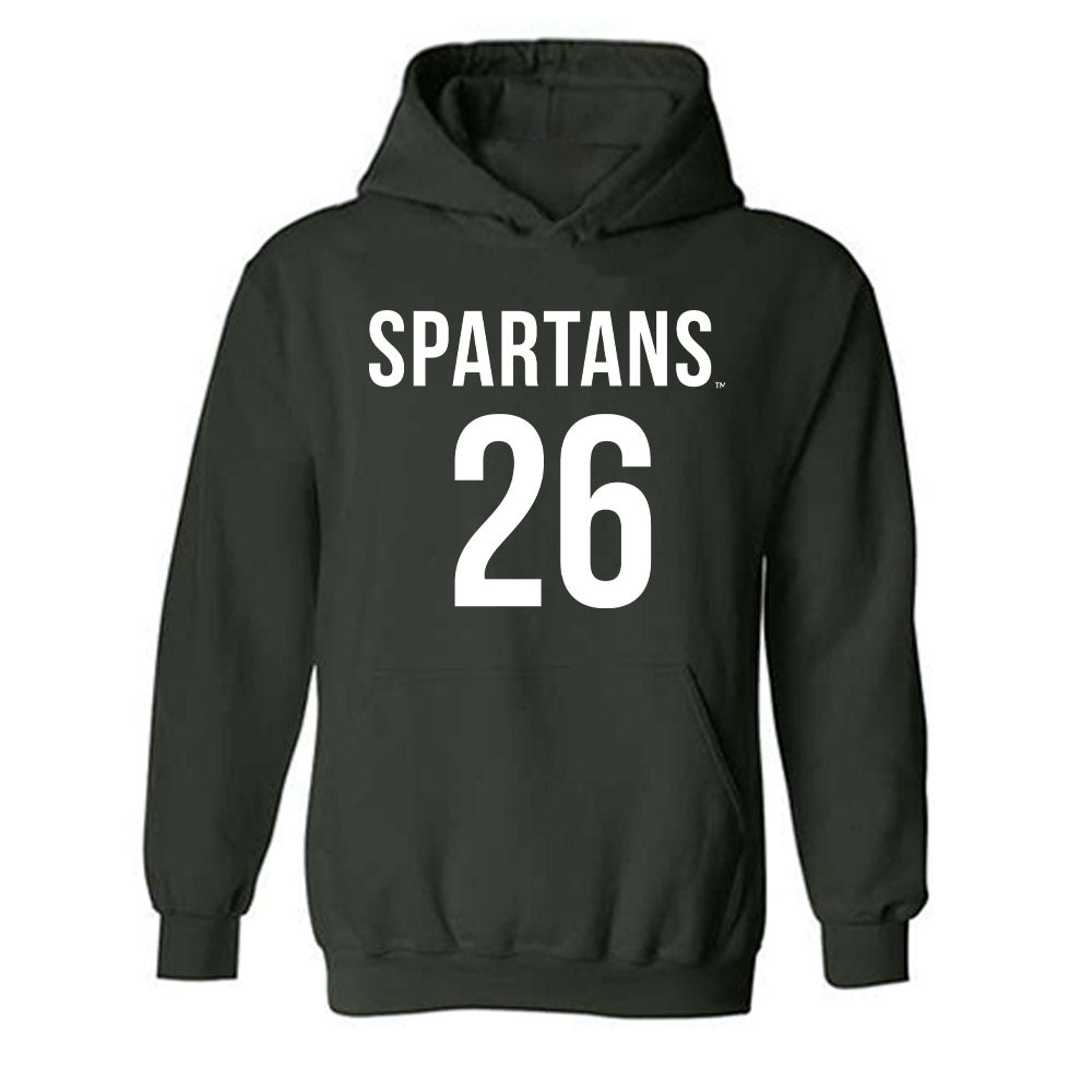 Michigan State - NCAA Women's Soccer : Mimi Hallier - Replica Shersey Hooded Sweatshirt-0
