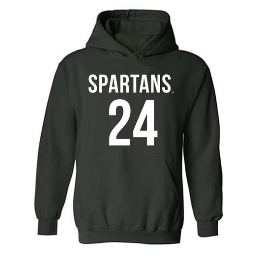 Michigan State - NCAA Men's Soccer : Mohamed Saad - Replica Shersey Hooded Sweatshirt-0
