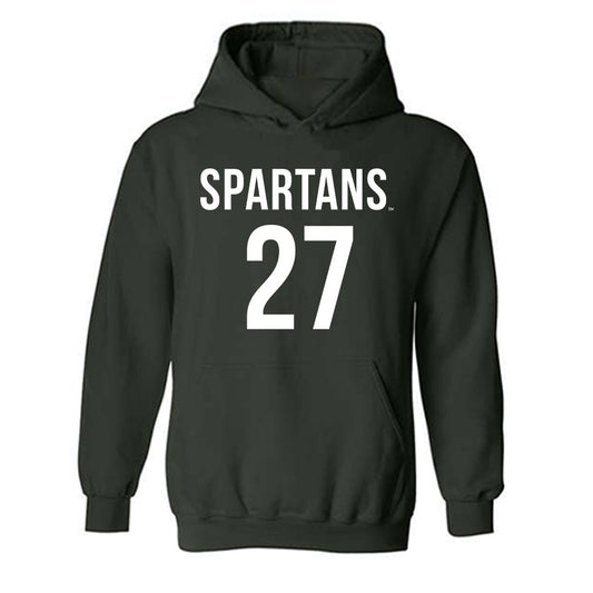 Michigan State - NCAA Men's Soccer : Drew Rensing - Replica Shersey Hooded Sweatshirt-0