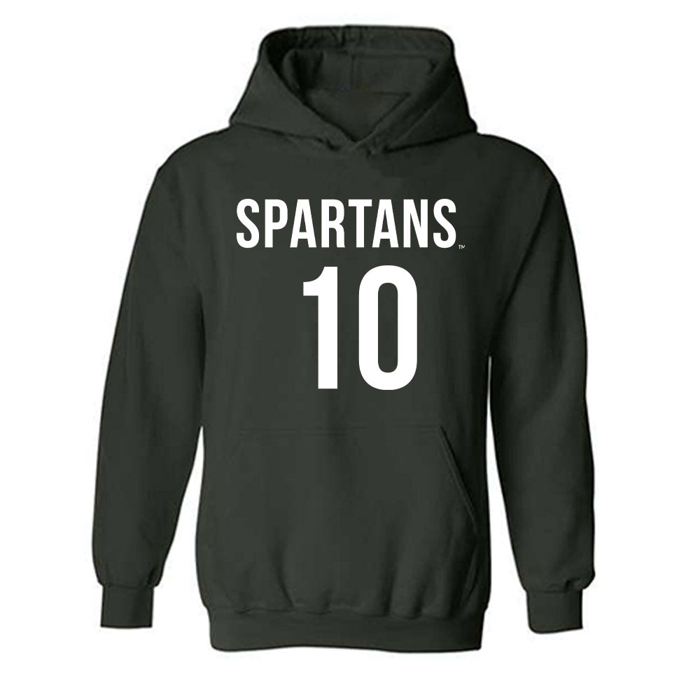 Michigan State - NCAA Men's Soccer : Richie Ludwig - Replica Shersey Hooded Sweatshirt-0