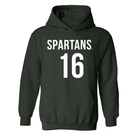 Michigan State - NCAA Women's Soccer : Kaleigh Mcpherson - Replica Shersey Hooded Sweatshirt-0