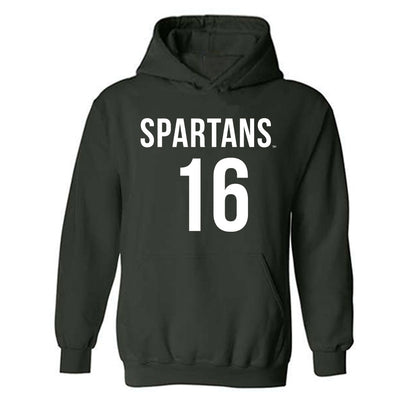 Michigan State - NCAA Men's Soccer : Colin Arce - Replica Shersey Hooded Sweatshirt