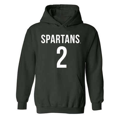 Michigan State - NCAA Men's Soccer : William Eby - Replica Shersey Hooded Sweatshirt-0