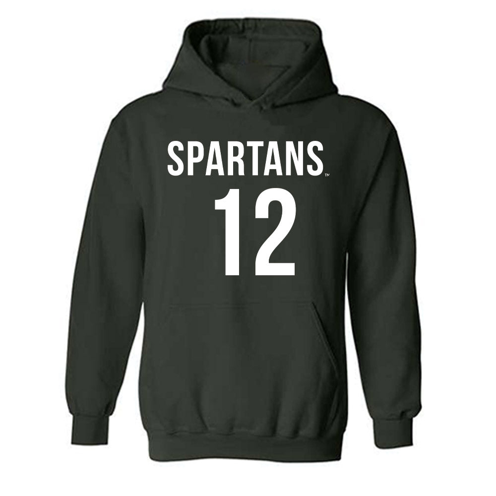 Michigan State - NCAA Women's Soccer : Mackenzie Kruer - Replica Shersey Hooded Sweatshirt-0