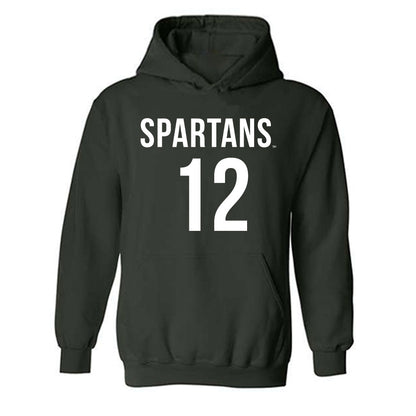Michigan State - NCAA Women's Soccer : Mackenzie Kruer - Replica Shersey Hooded Sweatshirt-0