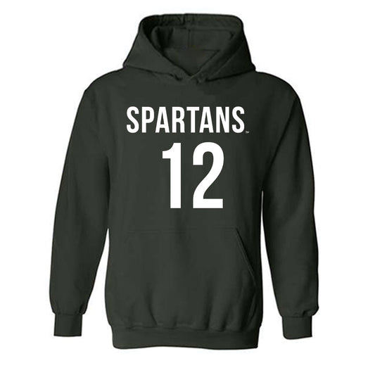 Michigan State - NCAA Women's Soccer : Mackenzie Kruer - Replica Shersey Hooded Sweatshirt-0