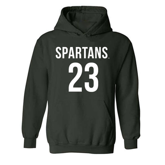 Michigan State - NCAA Men's Soccer : Leo Conneh - Replica Shersey Hooded Sweatshirt-0