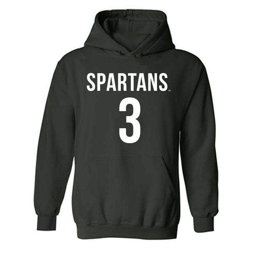 Michigan State - NCAA Women's Soccer : Mekenzie Rogers - Replica Shersey Hooded Sweatshirt-0