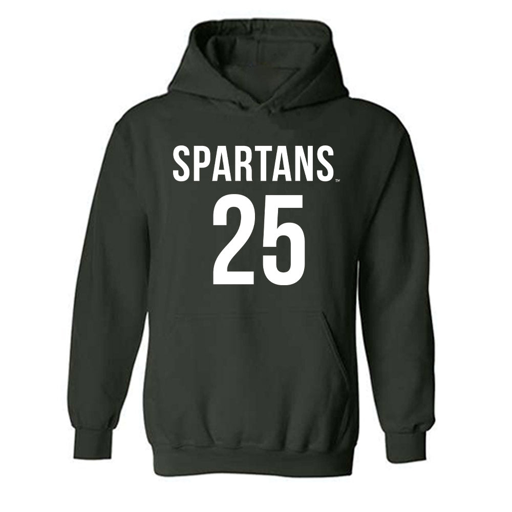 Michigan State - NCAA Men's Soccer : Jackson Lusky - Replica Shersey Hooded Sweatshirt-0