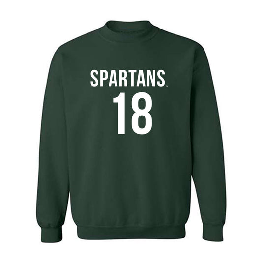 Michigan State - NCAA Men's Soccer : Justin Cassell - Replica Shersey Crewneck Sweatshirt-0