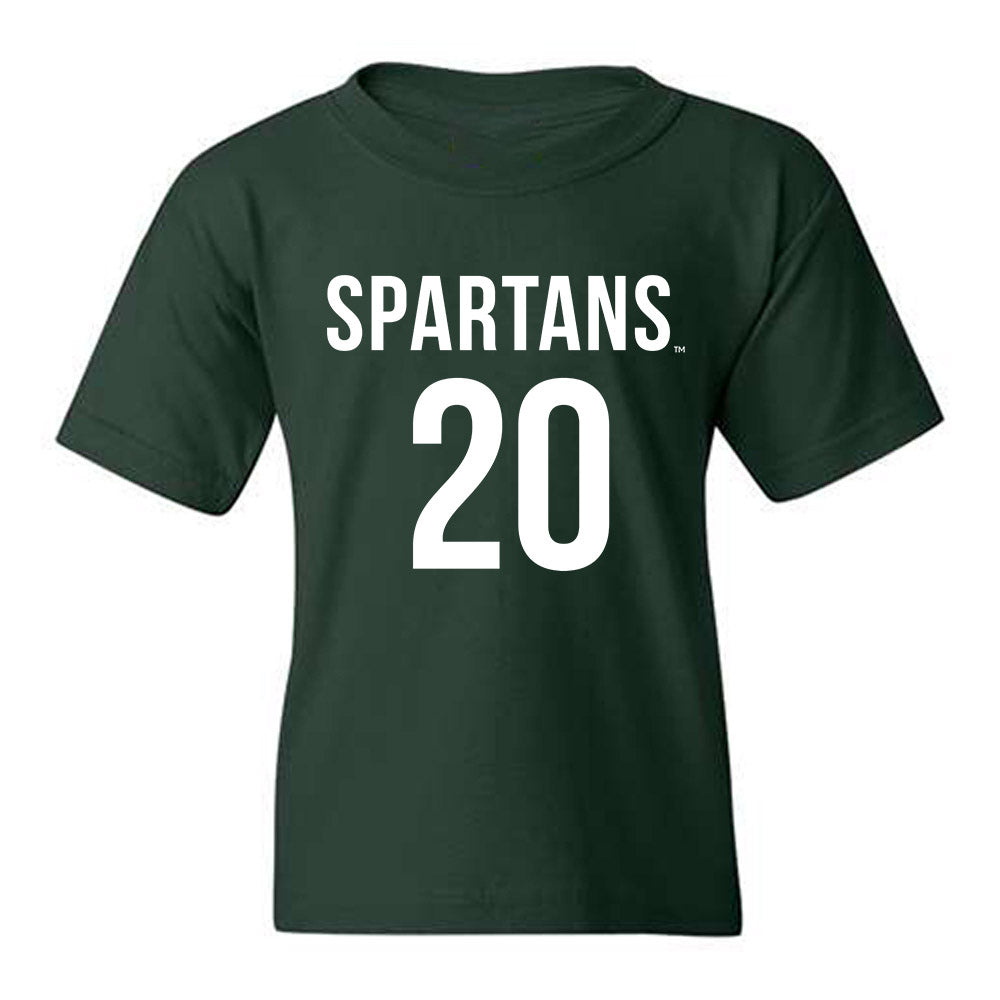 Michigan State - NCAA Men's Soccer : Kayden Hudson - Replica Shersey Youth T-Shirt-0