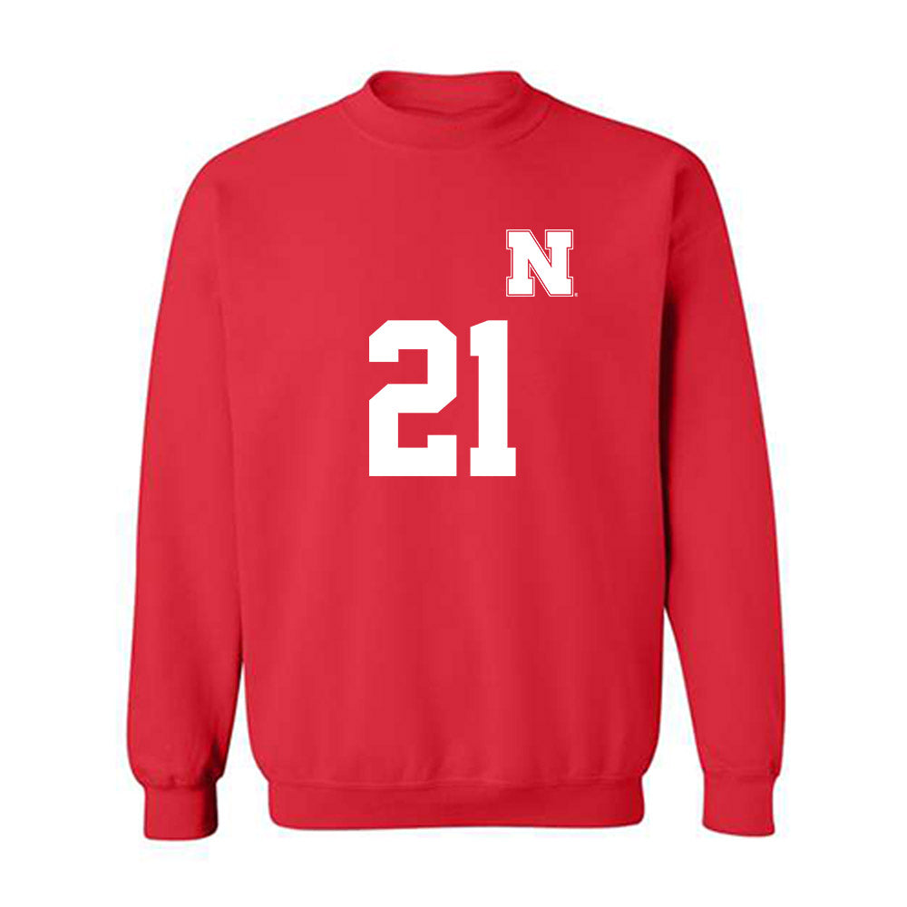 Nebraska - NCAA Women's Soccer : Izzie Kiser - Replica Shersey Crewneck Sweatshirt-0