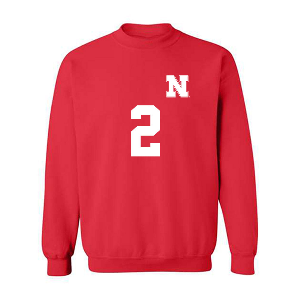 Nebraska - NCAA Women's Soccer : Mila Brach - Replica Shersey Crewneck Sweatshirt-0