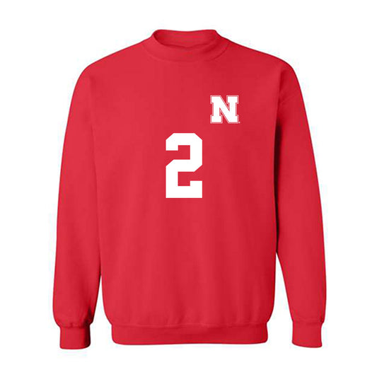 Nebraska - NCAA Women's Soccer : Mila Brach - Replica Shersey Crewneck Sweatshirt-0