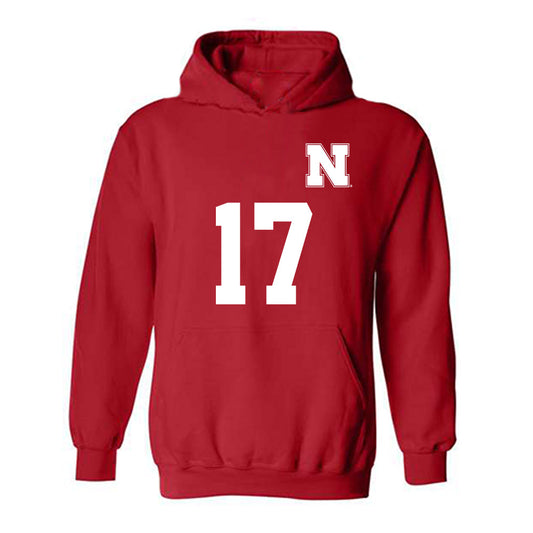 Nebraska - NCAA Women's Soccer : Jo Sees - Replica Shersey Hooded Sweatshirt-0