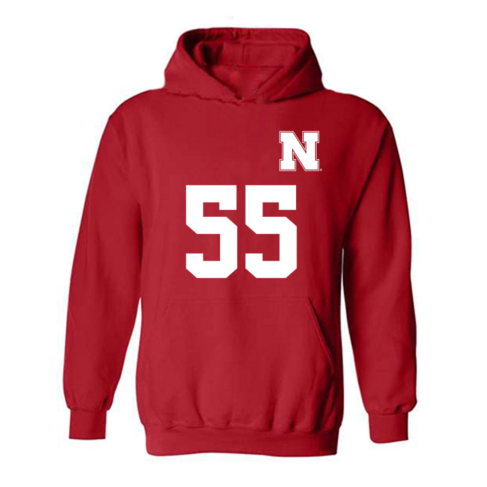 Nebraska - NCAA Women's Soccer : Kate Eggett - Replica Shersey Hooded Sweatshirt-0