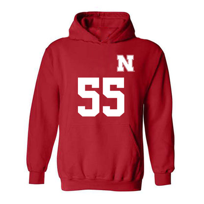 Nebraska - NCAA Women's Soccer : Kate Eggett - Replica Shersey Hooded Sweatshirt-0