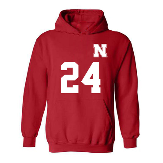Nebraska - NCAA Women's Soccer : Madison Osborn - Replica Shersey Hooded Sweatshirt-0