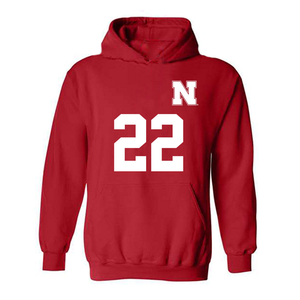 Nebraska - NCAA Women's Soccer : Carson Bohonek - Replica Shersey Hooded Sweatshirt-0