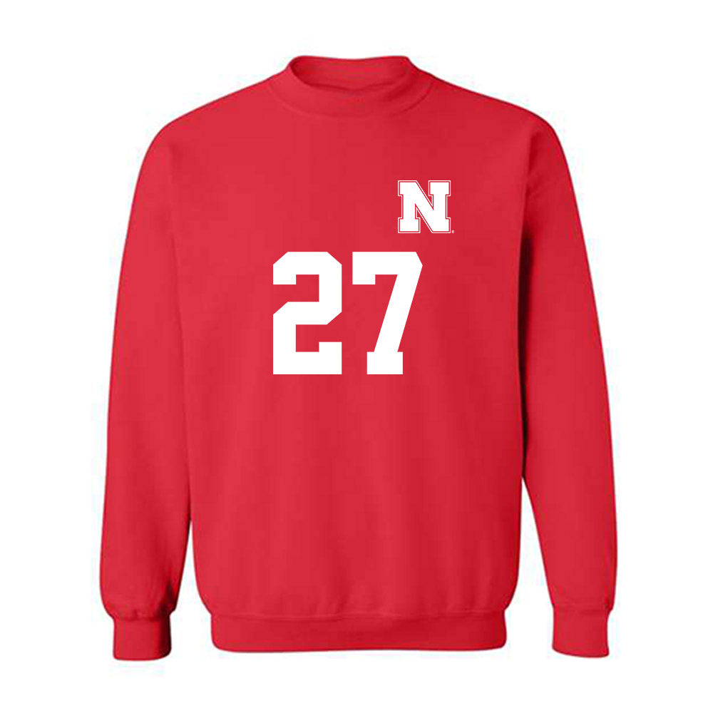 Nebraska - NCAA Women's Soccer : Nathalie Lewis - Replica Shersey Crewneck Sweatshirt-0