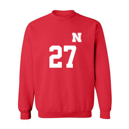 Nebraska - NCAA Women's Soccer : Nathalie Lewis - Replica Shersey Crewneck Sweatshirt-0