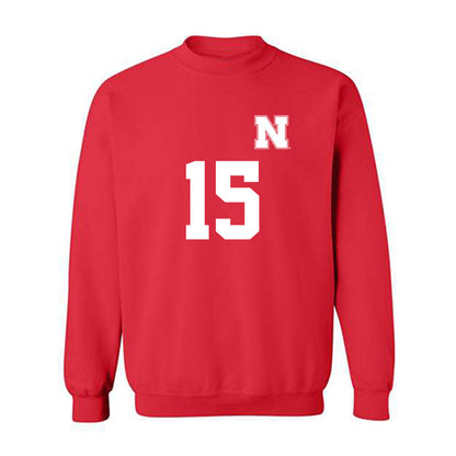 Nebraska - NCAA Women's Soccer : Alexa Gobel - Replica Shersey Crewneck Sweatshirt-0