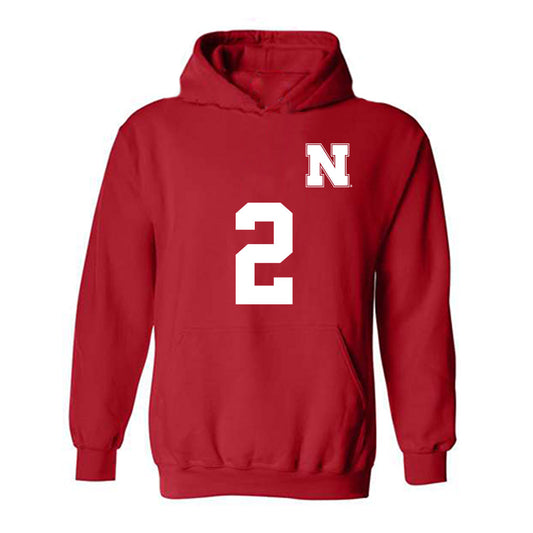 Nebraska - NCAA Women's Soccer : Mila Brach - Replica Shersey Hooded Sweatshirt-0