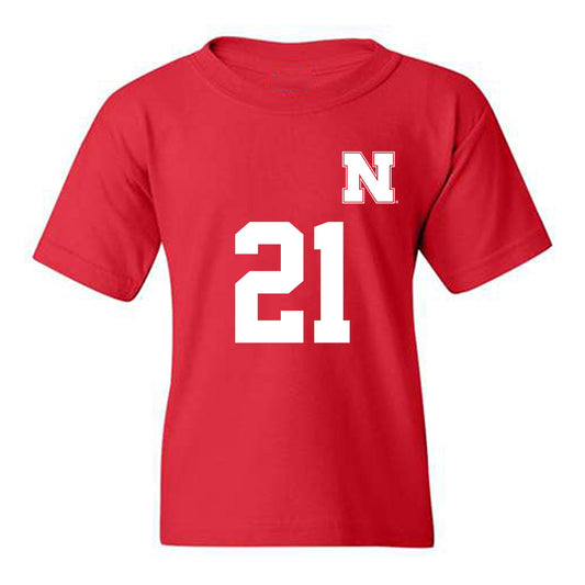 Nebraska - NCAA Women's Soccer : Izzie Kiser - Replica Shersey Youth T-Shirt-0
