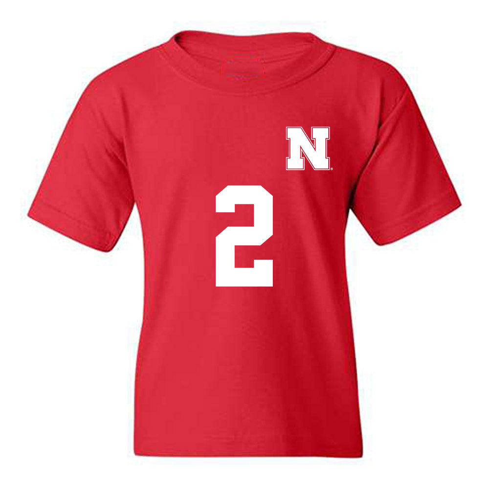 Nebraska - NCAA Women's Soccer : Mila Brach - Replica Shersey Youth T-Shirt-0